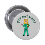 Nurse in Green Scrubs (Blonde) Pins