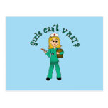 Nurse in Green Scrubs (Blonde) Post Cards