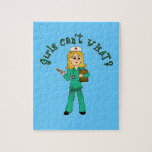 Nurse in Green Scrubs (Blonde) Puzzles