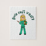 Nurse in Green Scrubs (Blonde) Puzzles