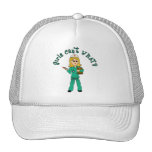 Nurse in Green Scrubs (Blonde) Trucker Hat
