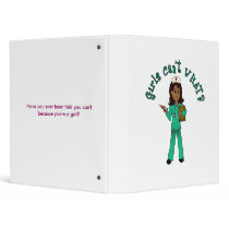 Nurse in Green Scrubs (Dark) binders