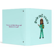 Nurse in Green Scrubs (Dark) binders