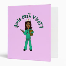 Nurse in Green Scrubs (Dark) Binders