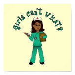 Nurse in Green Scrubs (Dark) Poster