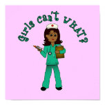 Nurse in Green Scrubs (Dark) Print