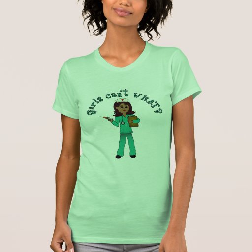 Nurse in Green Scrubs (Dark) Shirt