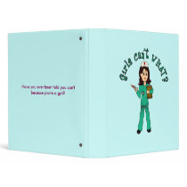 Nurse in Green Scrubs (Light) binders