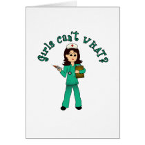 Nurse in Green Scrubs (Light) Cards