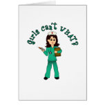 Nurse in Green Scrubs (Light) Cards