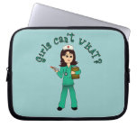 Nurse in Green Scrubs (Light) Laptop Computer Sleeve