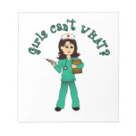 Nurse in Green Scrubs (Light) Memo Note Pads
