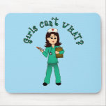 Nurse in Green Scrubs (Light) Mouse Pad