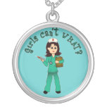 Nurse in Green Scrubs (Light) Necklaces
