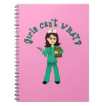 Nurse in Green Scrubs (Light) Note Book
