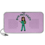 Nurse in Green Scrubs (Light) Portable Speaker