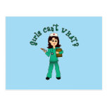 Nurse in Green Scrubs (Light) Post Cards