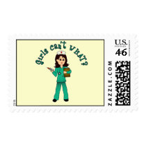 Nurse in Green Scrubs (Light) stamps