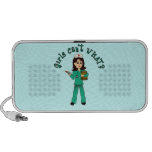 Nurse in Green Scrubs (Light) Travel Speakers