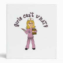 Nurse in Pink Scrubs (Blonde) Binders