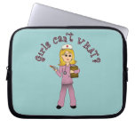 Nurse in Pink Scrubs (Blonde) Laptop Computer Sleeves