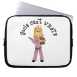 Nurse in Pink Scrubs (Blonde) Laptop Computer Sleeves