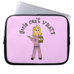 Nurse in Pink Scrubs (Blonde) Laptop Computer Sleeves