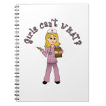 Nurse in Pink Scrubs (Blonde) Note Book