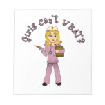 Nurse in Pink Scrubs (Blonde) Note Pad