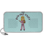 Nurse in Pink Scrubs (Blonde) Notebook Speakers