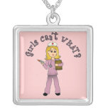 Nurse in Pink Scrubs (Blonde) Pendant