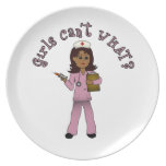 Nurse in Pink Scrubs (Dark) Plates