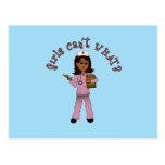 Nurse in Pink Scrubs (Dark) Postcards