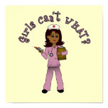 Nurse in Pink Scrubs (Dark) Poster