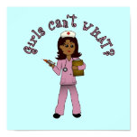 Nurse in Pink Scrubs (Dark) Poster