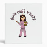 Nurse in Pink Scrubs (Light) 3 Ring Binder
