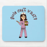 Nurse in Pink Scrubs (Light) Mouse Pad