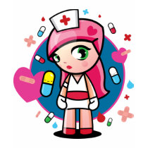 nurse lolita - pink (dark) t-shirts