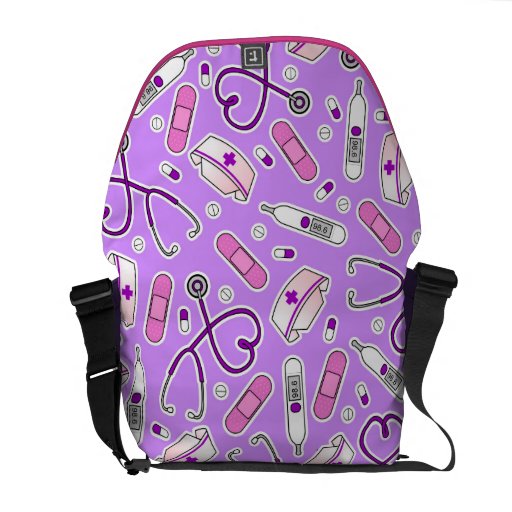 nurse_love_pattern_purple_courier_bags ... nurse_love_pattern_purple_courier_bags ...