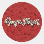 Nurse Love Round Stickers