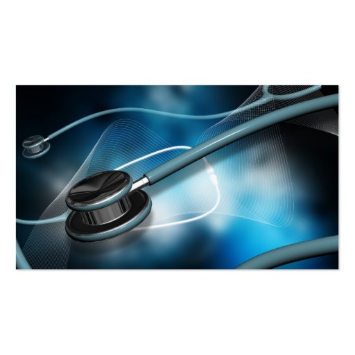Nurse Medical Stethoscopes Business Cards (front side)