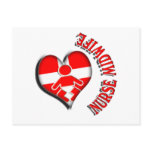 NURSE MIDWIFE HEART MEDICAL SYMBOL POSTCARD