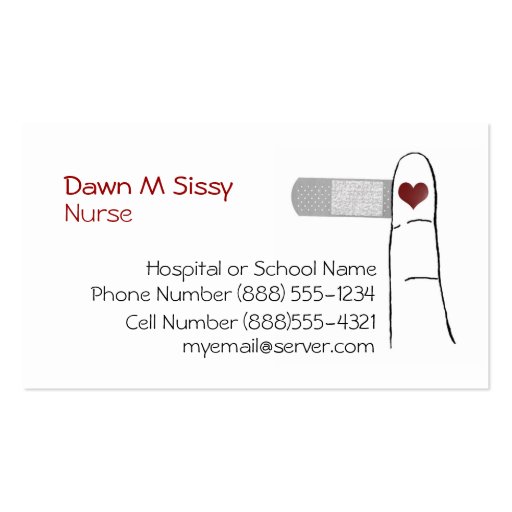 Nurse or Doctor Heart Business Card