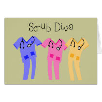 Nurse or Medical Scub Wearer gifts Greeting Cards