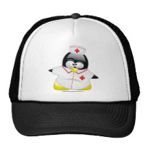 Nurse Penguin Trucker Hats