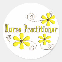 Nurse Practitioner Gifts Daisies Design Stickers