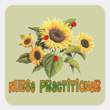 Nurse Practitioner Sunflower Design Gifts Stickers