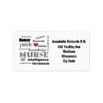 Nurse Pride Personalize Name/Address Address Label