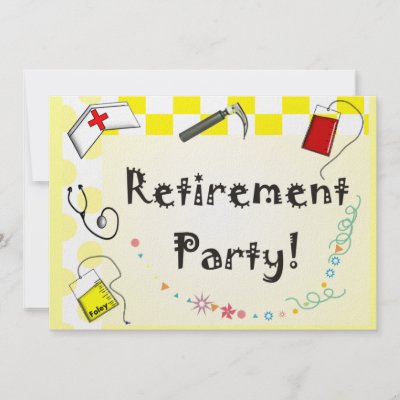 Retirement Party Invitations on Nurse Retirement Party Invitations  Unique  Embossed Art Created By A