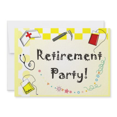 Retirement Party Invitations on Nurse Retirement Party Invitations  Unique  Embossed Art Created By A